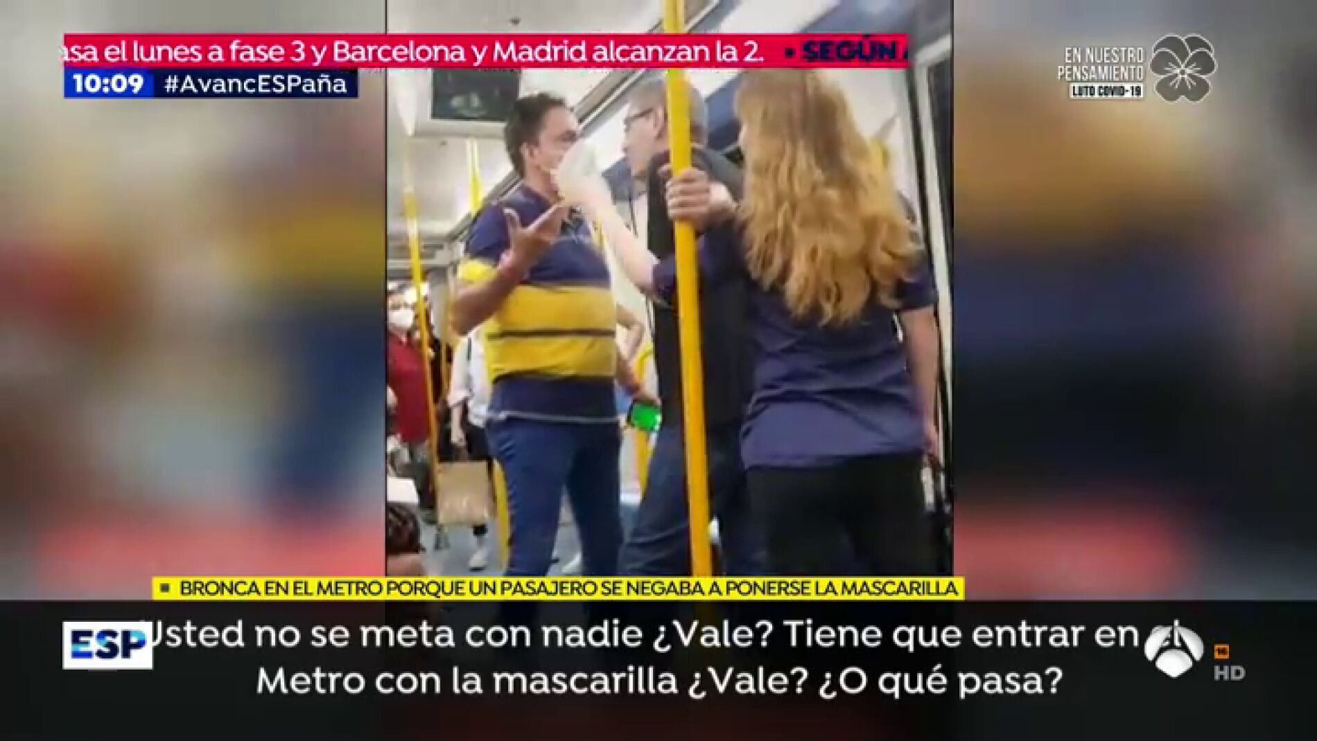 Bronca en el metro