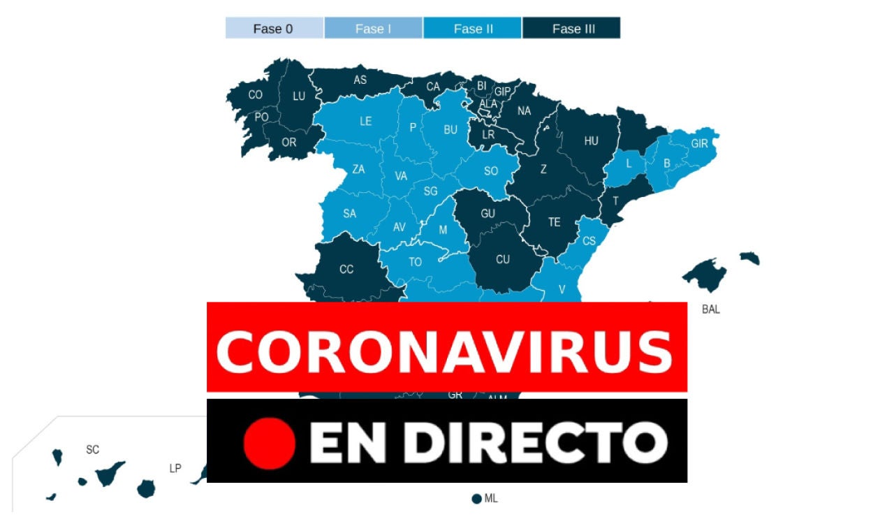 Coronavirus: Última hora del coronavirus en España, datos, muertos y noticias, en directo