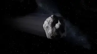 Imagen de un asteroide difundida por la NASA Imagen de un asteroide difundida por la NASA