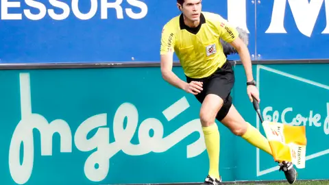 César Noval, durante un partido en Ipurúa César Noval, durante un partido en Ipurúa