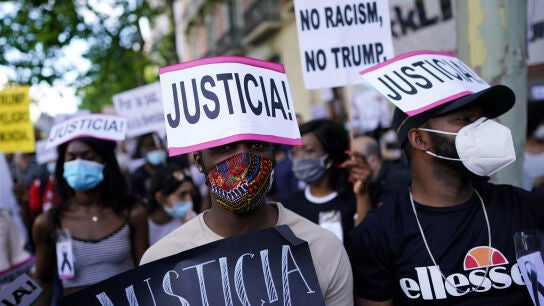 Imagen de la manifestaci&oacute;n por George Floyd en Madrid
