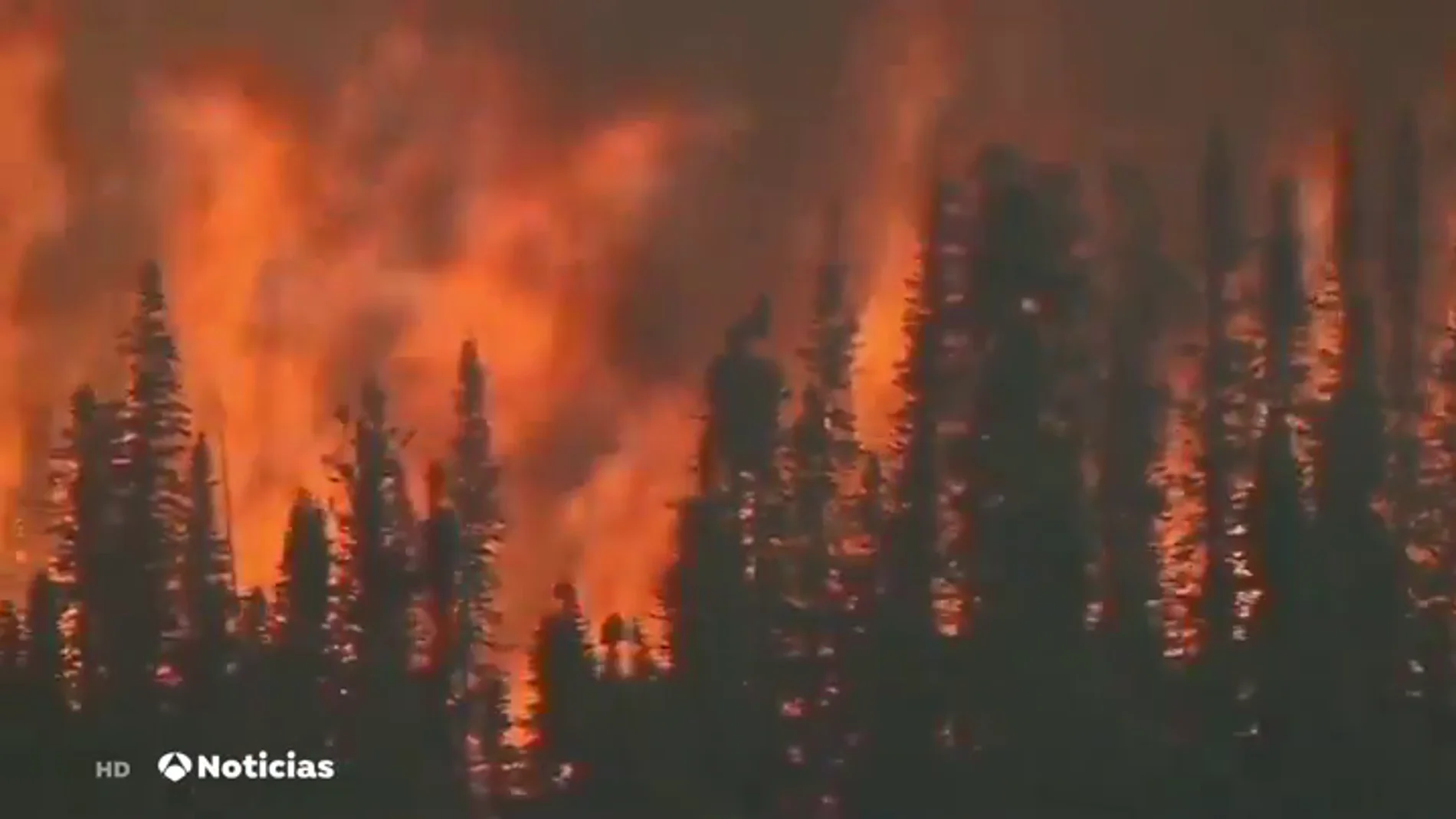 Incendios y humo denso avanzan sobre el oeste de EEUU y Canadá