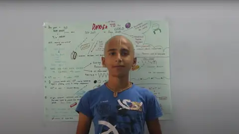 El joven Abhigya Anand, en un vídeo de Youtube El joven Abhigya Anand, en un vídeo de Youtube