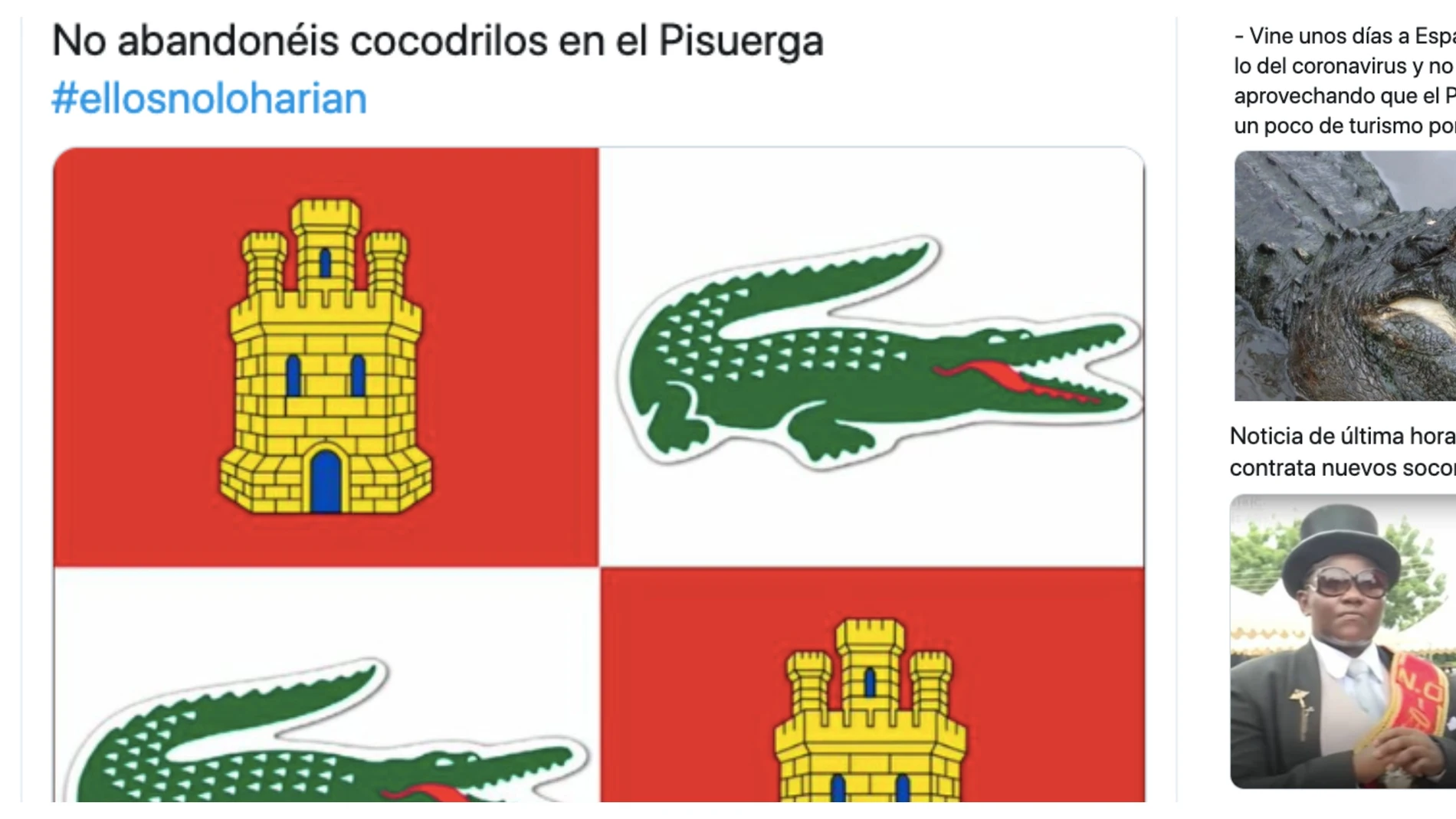 Memes deLos mejores memes del cocodrilo del río Pisuerga de Valladolid Memes deLos mejores memes del cocodrilo del río Pisuerga de Valladolid