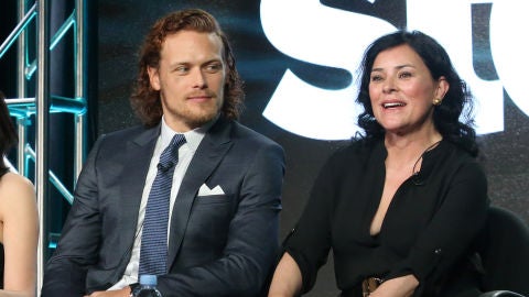 Sam Heughan y Diana Gabaldon, autora de 'Outlander'