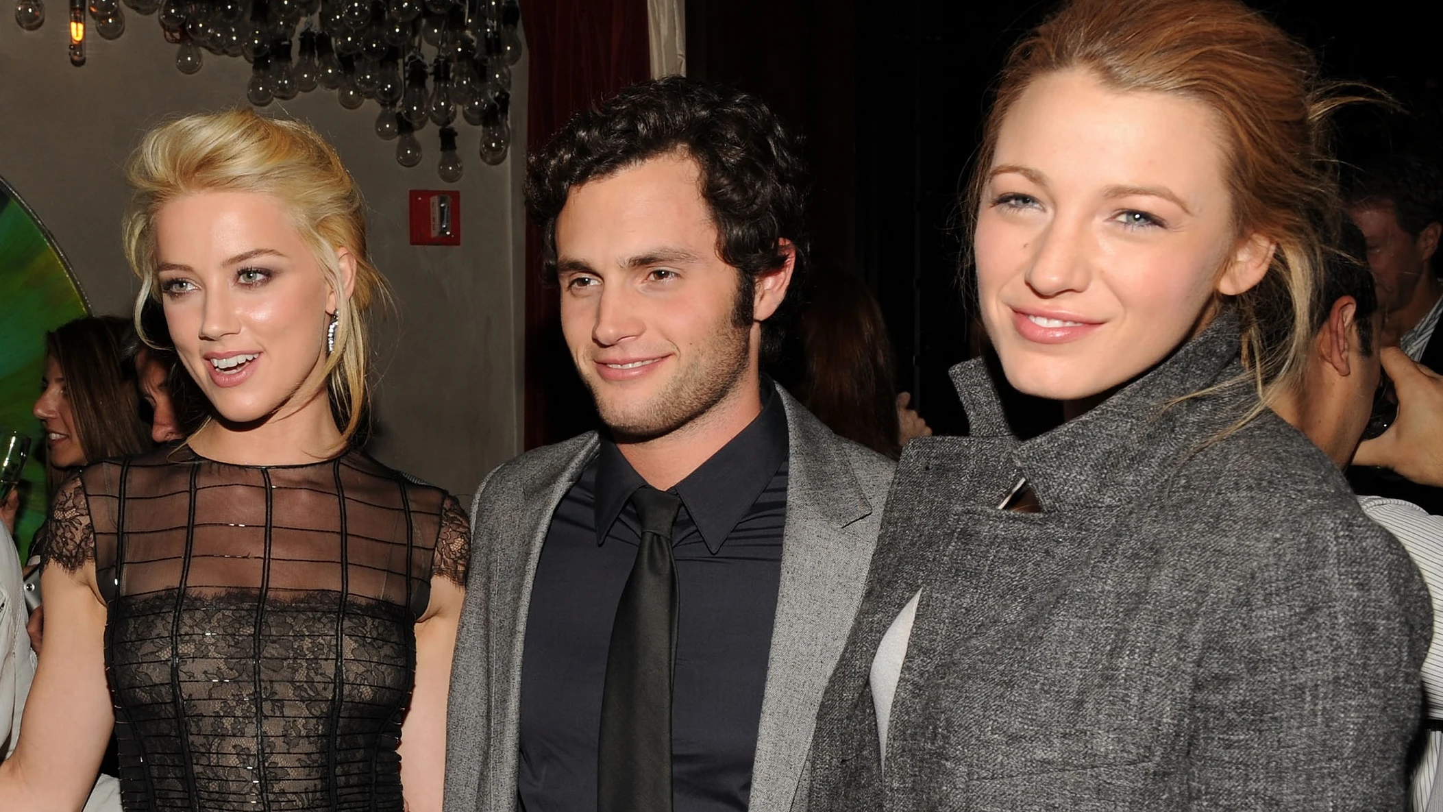 Amber Heard, Penn Badgley y Blake Lively Amber Heard, Penn Badgley y Blake Lively