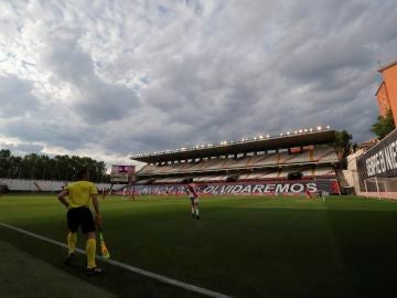 La grada del Estadio de Vallecas