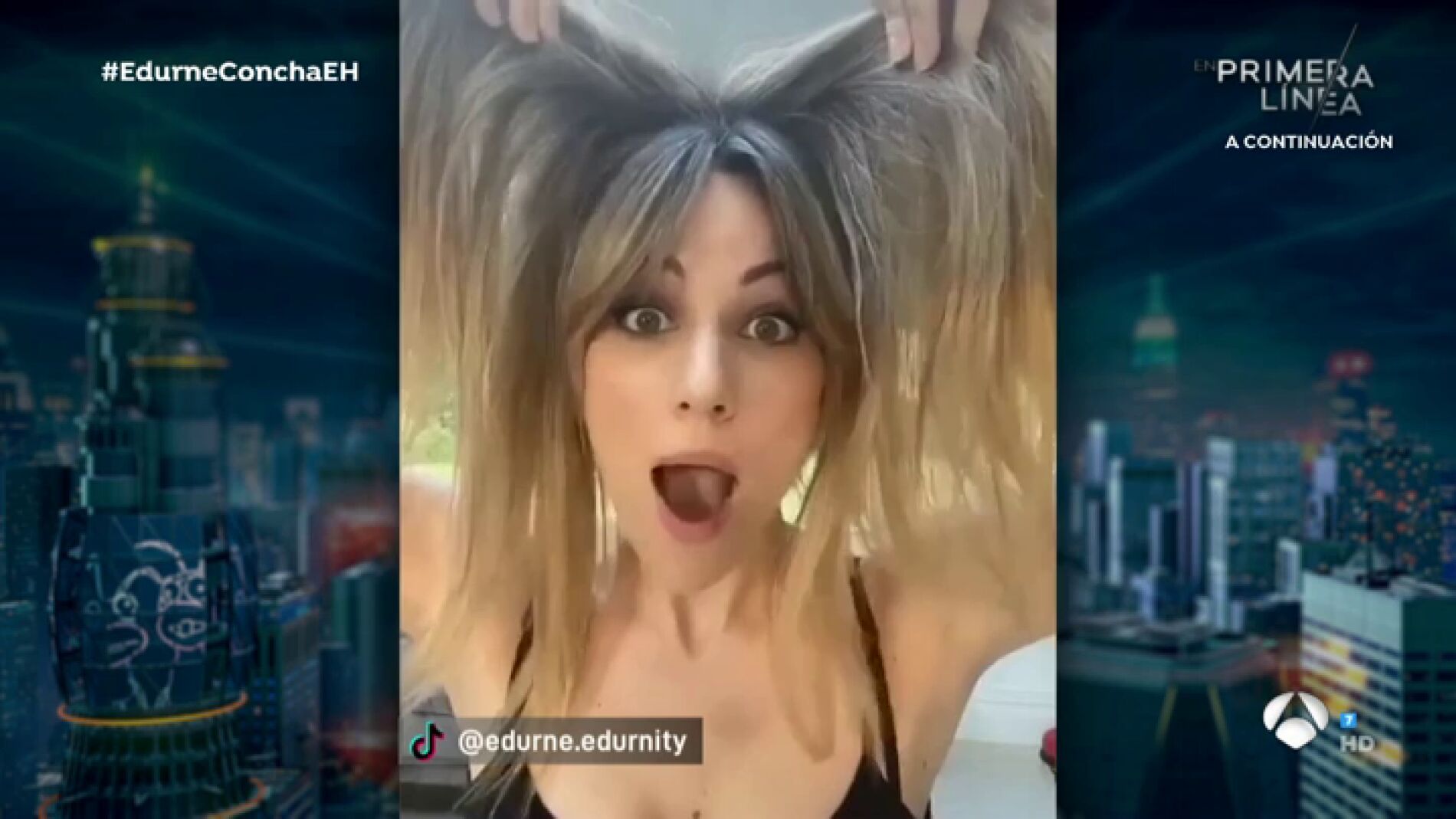 El gran sentido del humor de Edurne en TikTok : "Me ha venido muy bien para llevar el confinamiento"