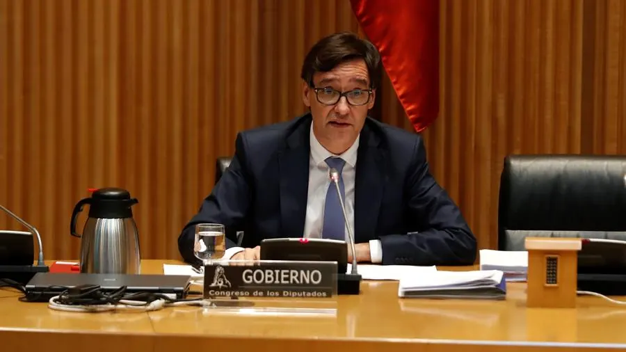 Salvador Illa, ministro de Sanidad, en la comisión en el Congreso de los Diputados Salvador Illa, ministro de Sanidad, en la comisión en el Congreso de los Diputados