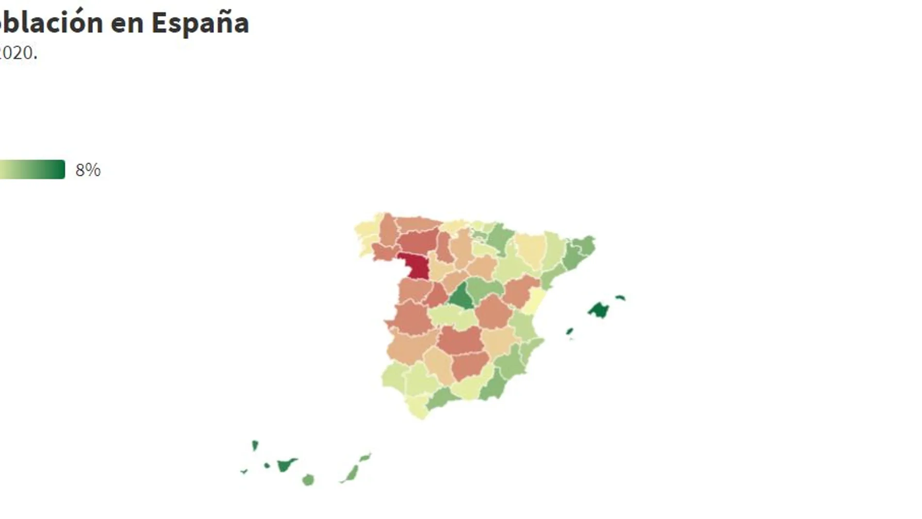 Mapa de la España despoblada Mapa de la España despoblada