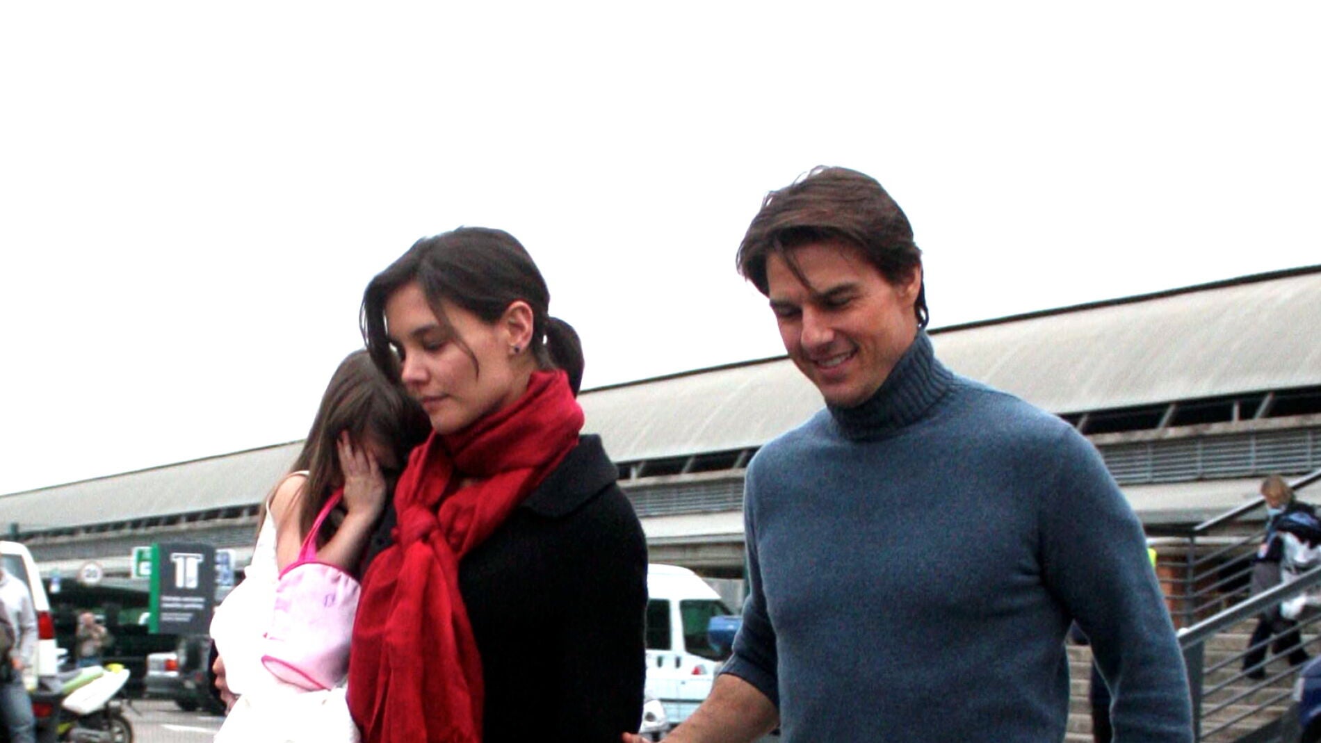 Katie Holmes y Tom Cruise con su hija Suri