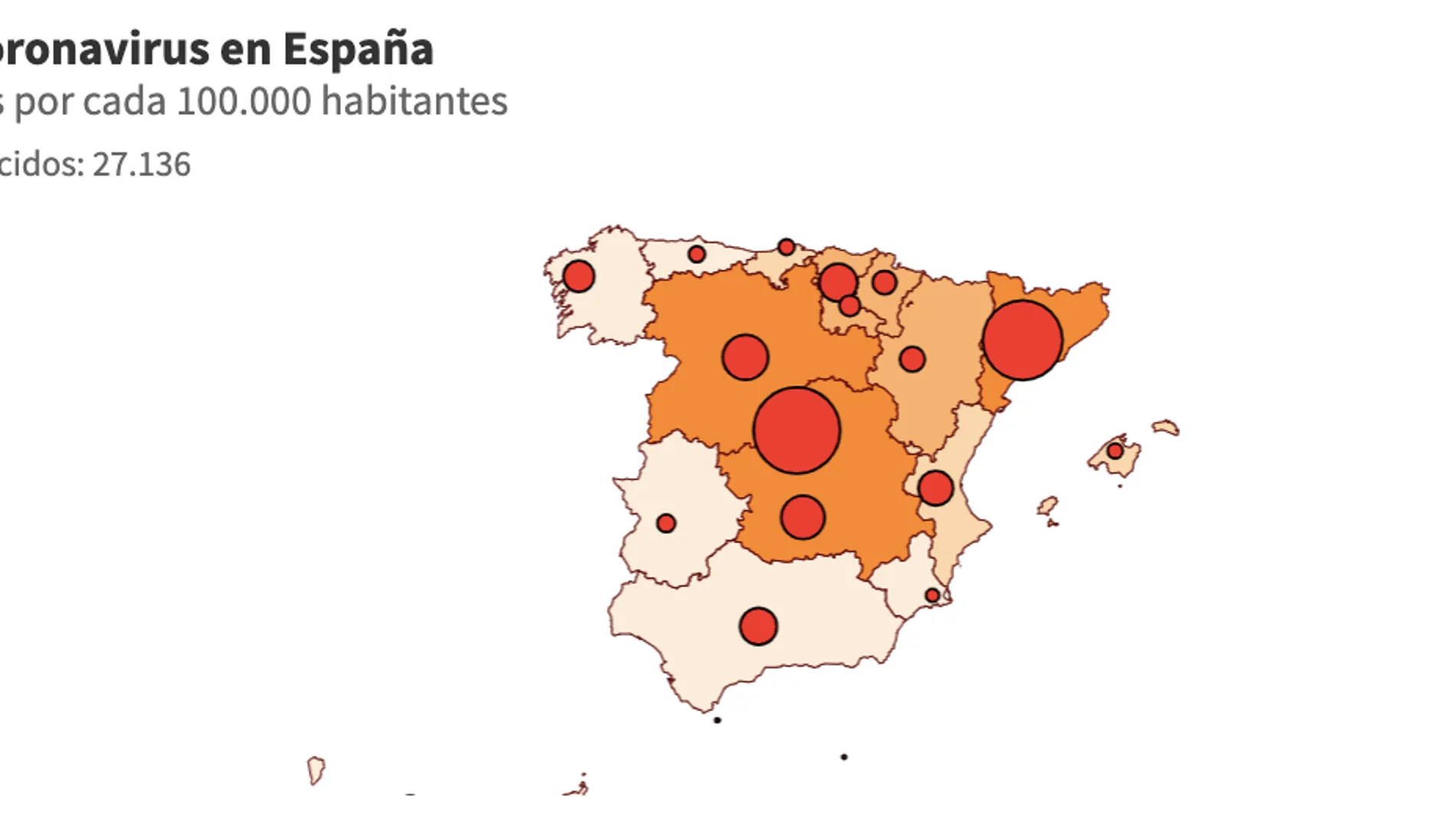 Mapa coronavirus España Mapa coronavirus España