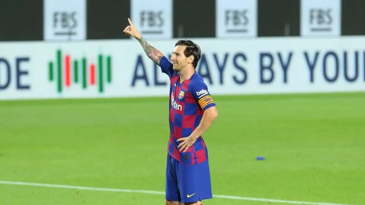 El gesto de Leo Messi tras su gol al Leganés El gesto de Leo Messi tras su gol al Leganés