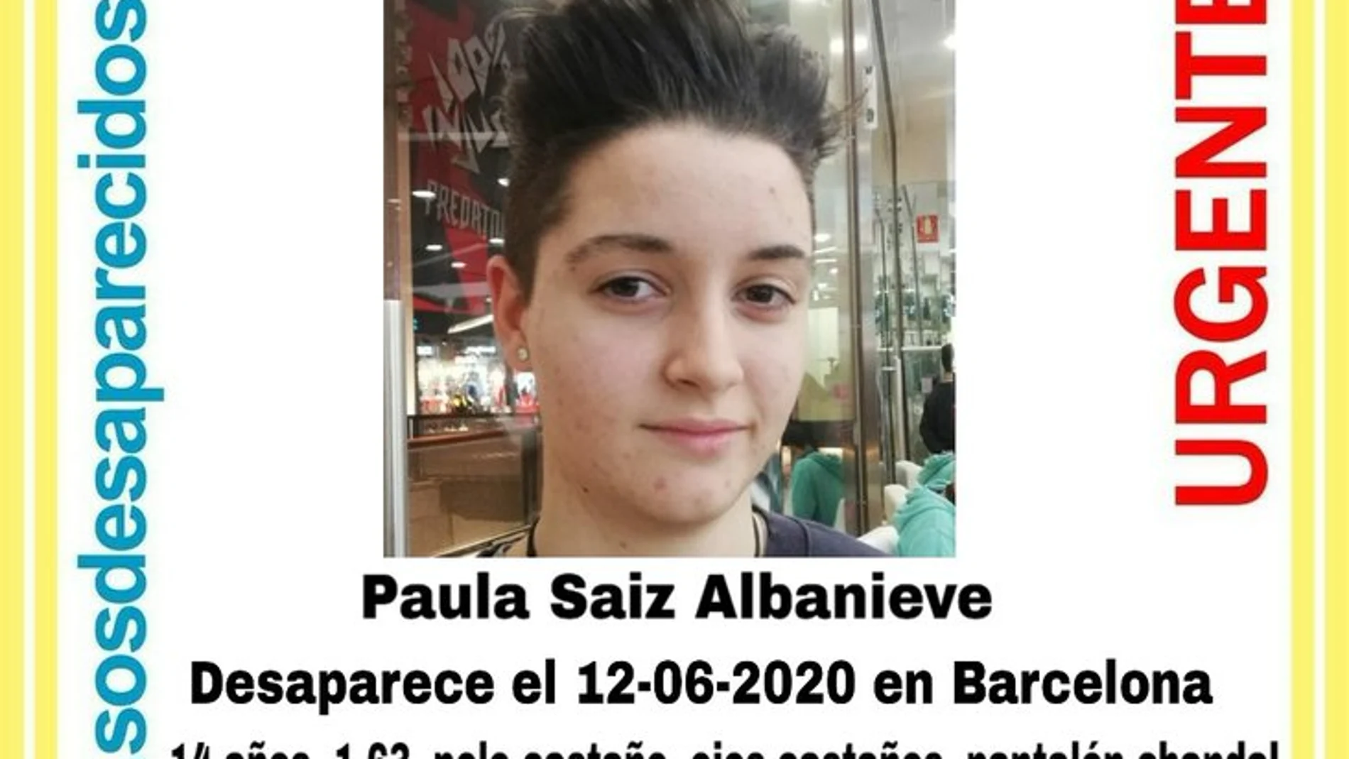 Paula, la joven desaparecida en Barcelona Paula, la joven desaparecida en Barcelona