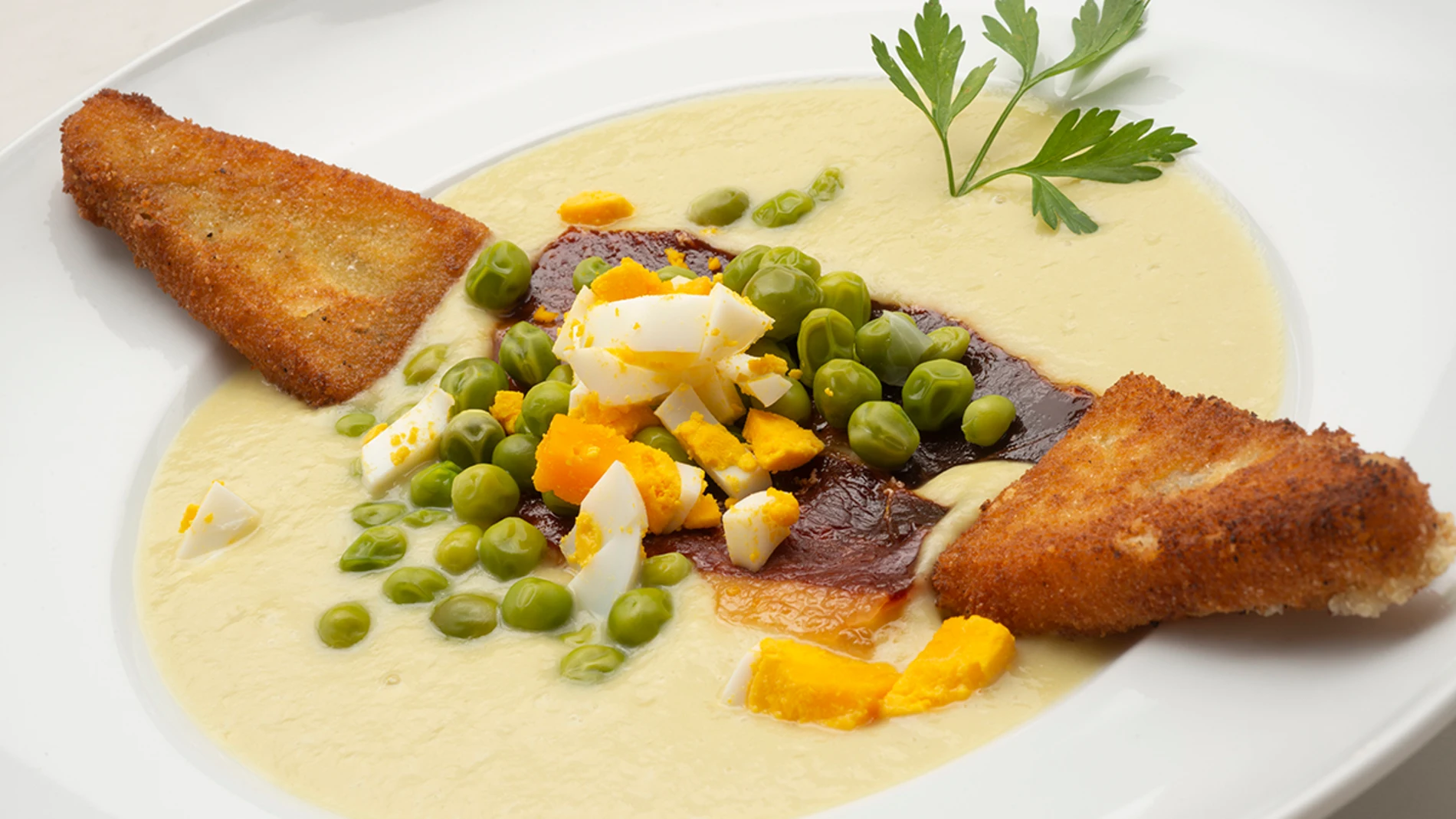 Vichyssoise con delicias de queso