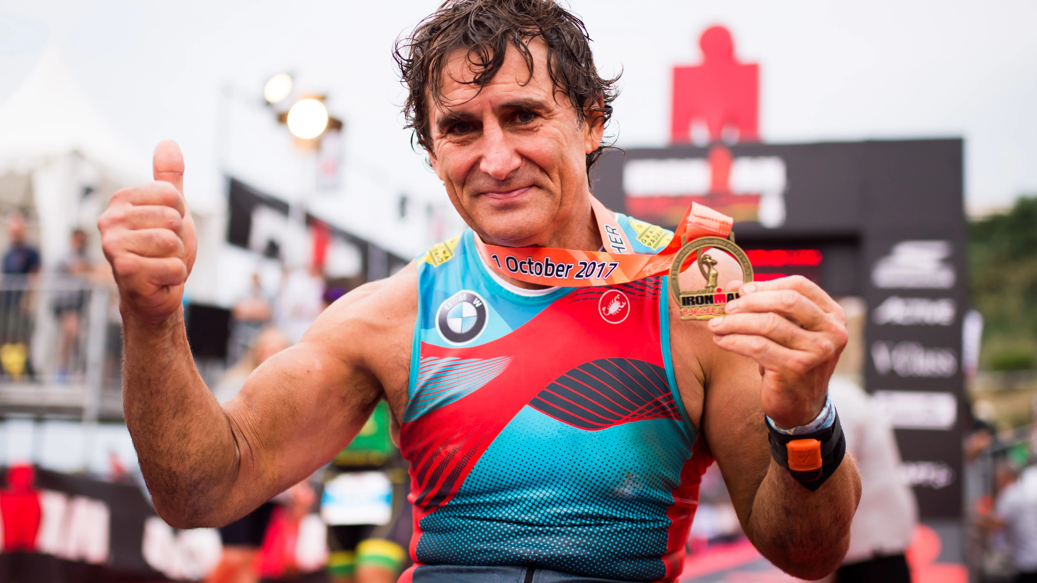 Alessandro Zanardi, durante un 'Iron Man' en Barcelona Alessandro Zanardi, durante un 'Iron Man' en Barcelona