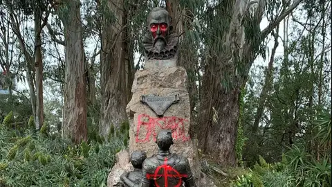 Boadilla quiere trae la estatua de Cervantes en San Francisco protestas raciales