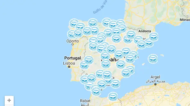 Mapa de los Bancos de Alimentos en Espa&ntilde;a