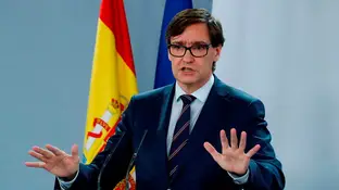 El ministro de Sanidad, Salvador Illa. Confinamiento de Madrid Coronavirus. Salvador Illa sobre el confinamiento en Madrid