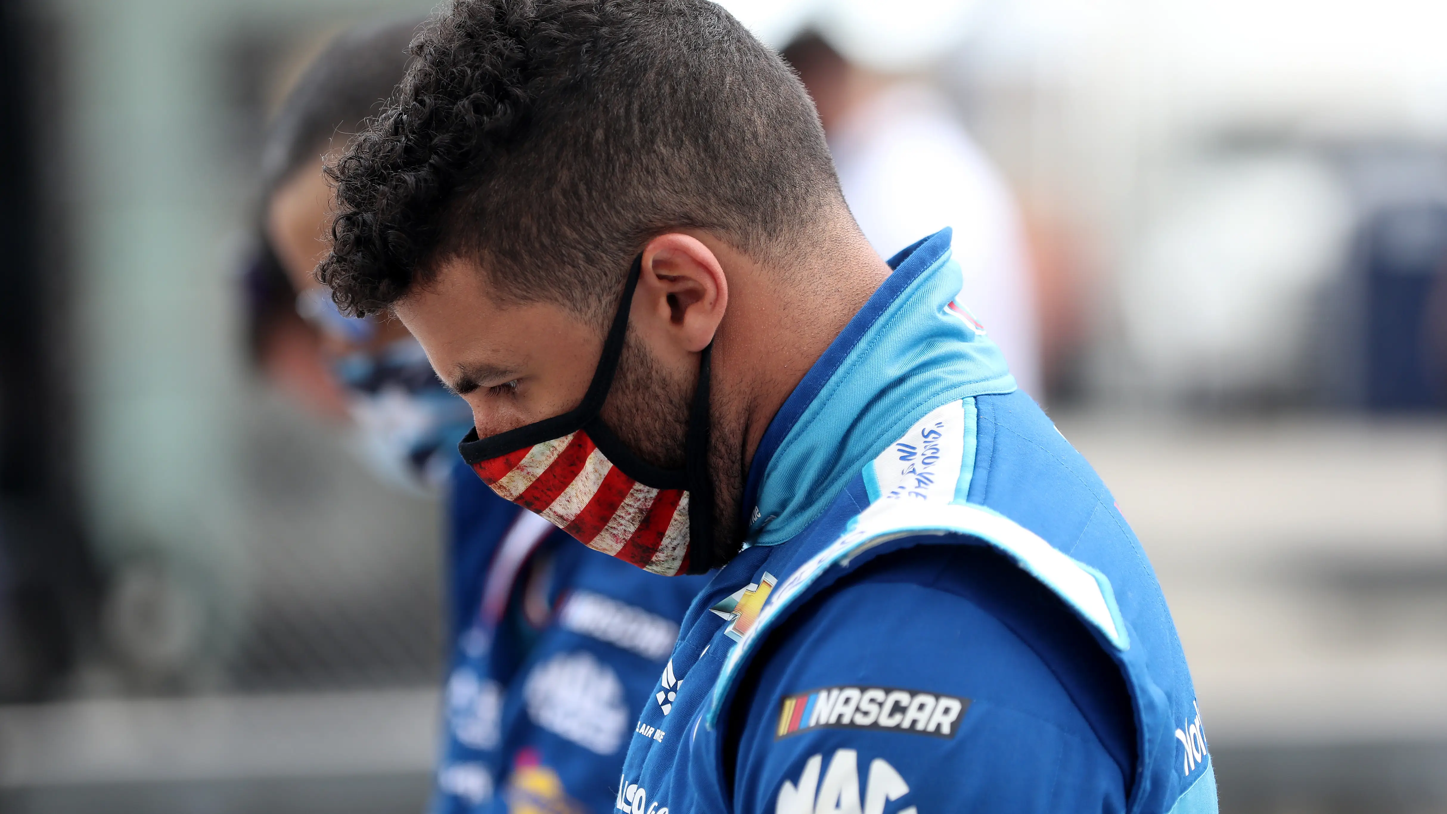 Bubba Wallace, en una prueba de la Nascar