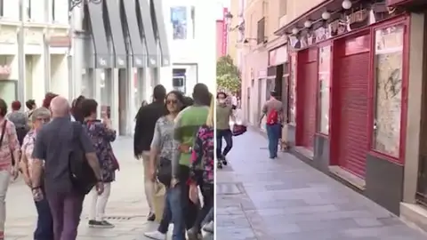 El antes y después de las calles de Madrid tras el coronavirus El antes y después de las calles de Madrid tras el coronavirus