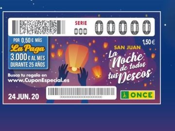 Sorteo Especial San Juan ONCE 2020: Premios del Cupón Especial de San Juan del 24 de junio