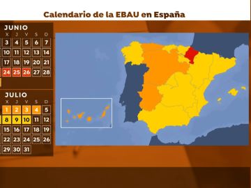 Calendario de la EBAU en España 2020