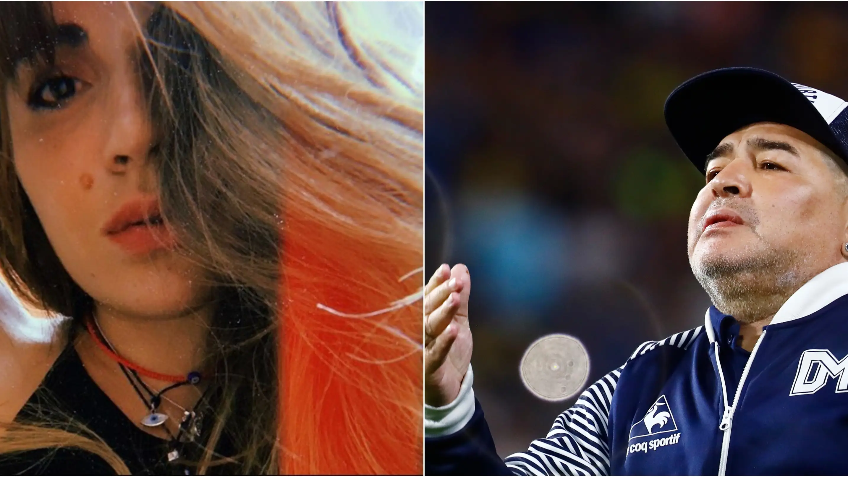 Gianinna Maradona y su padre, Diego Maradona