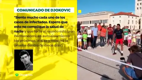 Novak Djokovic pide perdón tras su positivo por coronavirus: "Lo lamento mucho, nos equivocamos" Novak Djokovic pide perdón tras su positivo por coronavirus: "Lo lamento mucho, nos equivocamos"
