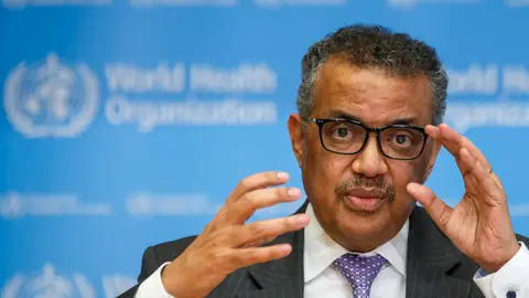 Tedros Adhanom Ghebreyesus, director general de la Organización Mundial de la Salud (OMS) Tedros Adhanom Ghebreyesus, director general de la Organización Mundial de la Salud (OMS)