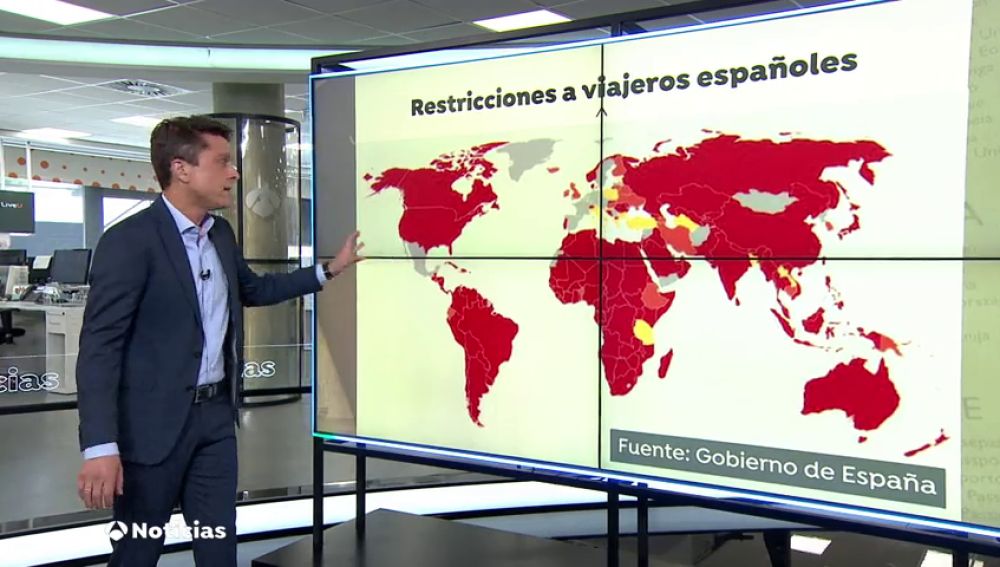 Los países que ponen restricciones a los españoles por el coronavirus