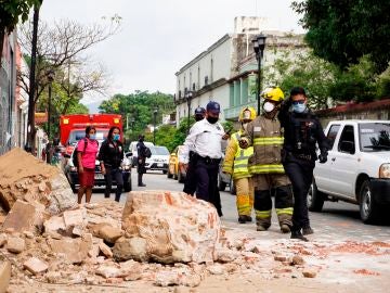 Una calle de Oxaca tras el terremoto