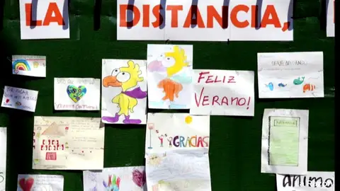 Fin de curso sin fiesta de despedida pero con mural de los deseos en un colegio de Valladolid Fin de curso sin fiesta de despedida pero con mural de los deseos en un colegio de Valladolid