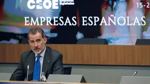 El rey, en la clausura de la cumbre de la CEOE El rey, en la clausura de la cumbre de la CEOE