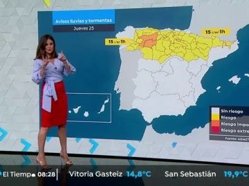 Ascenso de las temperaturas en el valle del Ebro con lluvias en el tercio norte