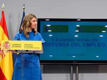 La ministra de Trabajo, Yolanda Díaz, y el ministro de Inclusión, Seguridad Social y Migraciones, José Luis Escrivá La ministra de Trabajo, Yolanda Díaz, y el ministro de Inclusión, Seguridad Social y Migraciones, José Luis Escrivá
