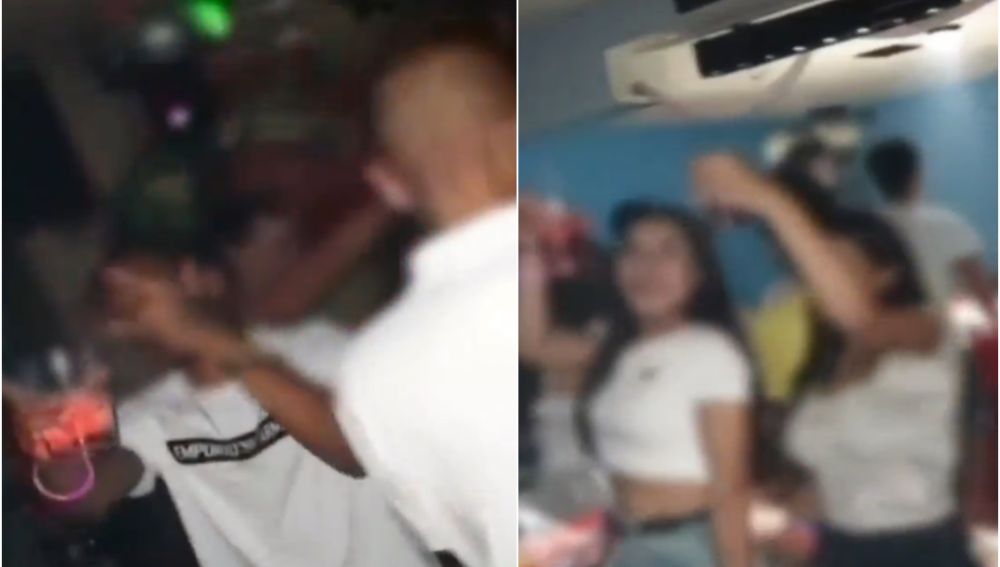 Las imágenes de la fiesta ilegal en un bar de copas de Tarragona donde nadie usaba mascarilla