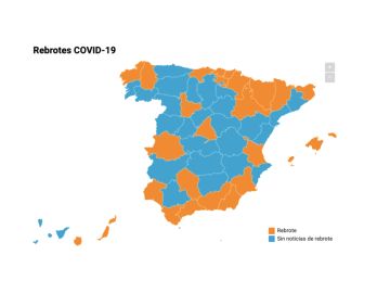 Rebrotes coronavirus: Mapa de rebrotes del coronavirus en España hoy martes 30 de junio de 2020