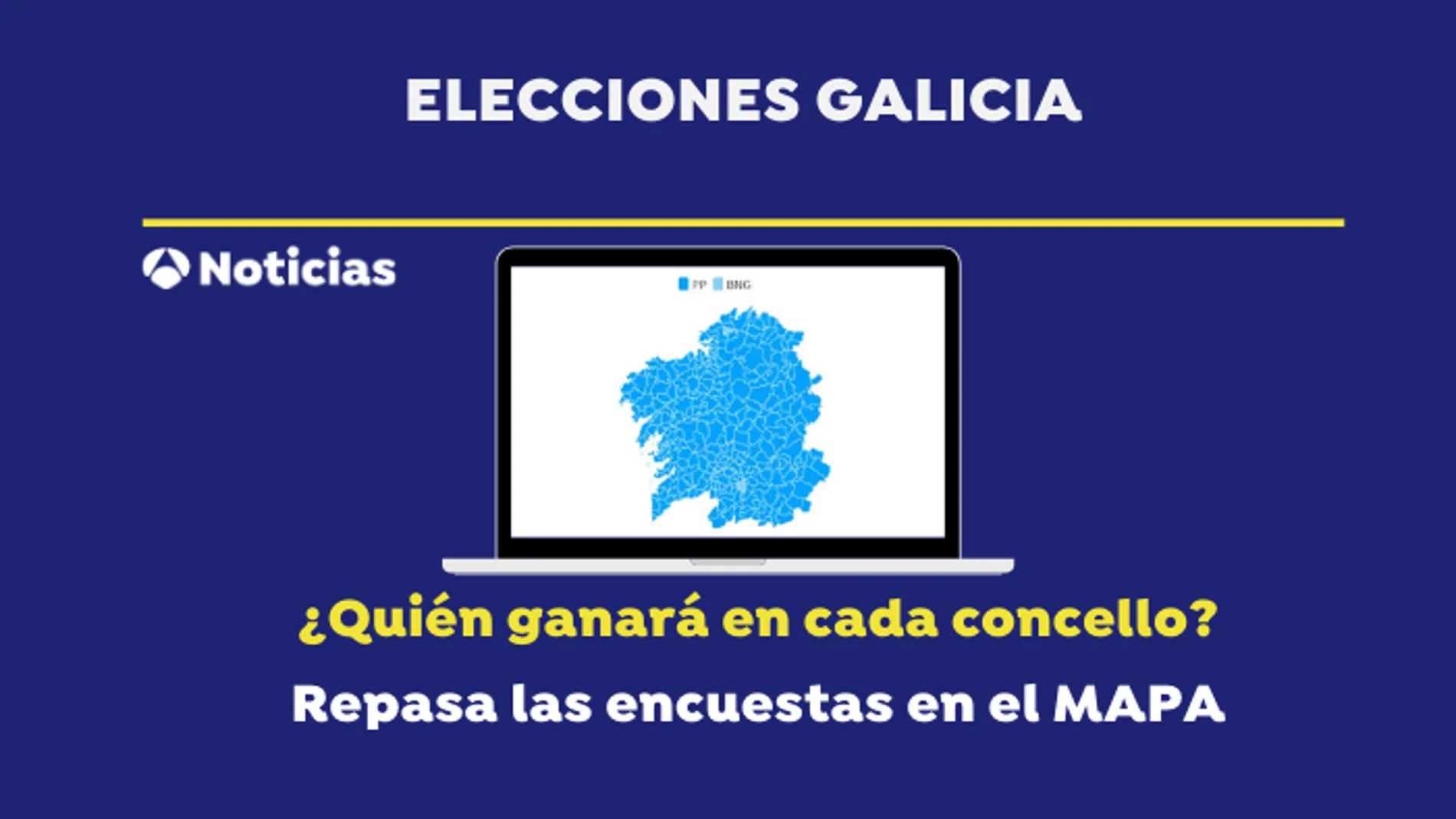 Elecciones gallegas 2020: Mapa de los resultados en las elecciones en Galicia por concellos según las encuestas Elecciones gallegas 2020: Mapa de los resultados en las elecciones en Galicia por concellos según las encuestas