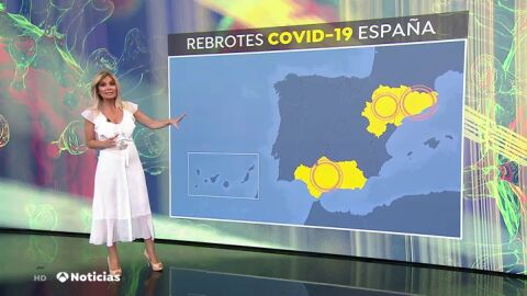 Los rebrotes de coronavirus en Andaluc&iacute;a, Catalu&ntilde;a y Arag&oacute;n preocupan a Sanidad 