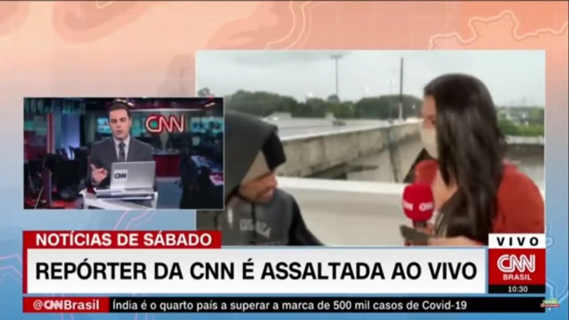 Una reportera de la CNN es asaltada en directo