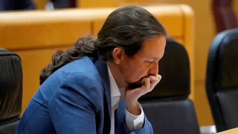 El vicepresidente segundo del Gobierno, Pablo Iglesias, en el Senado El vicepresidente segundo del Gobierno, Pablo Iglesias, en el Senado