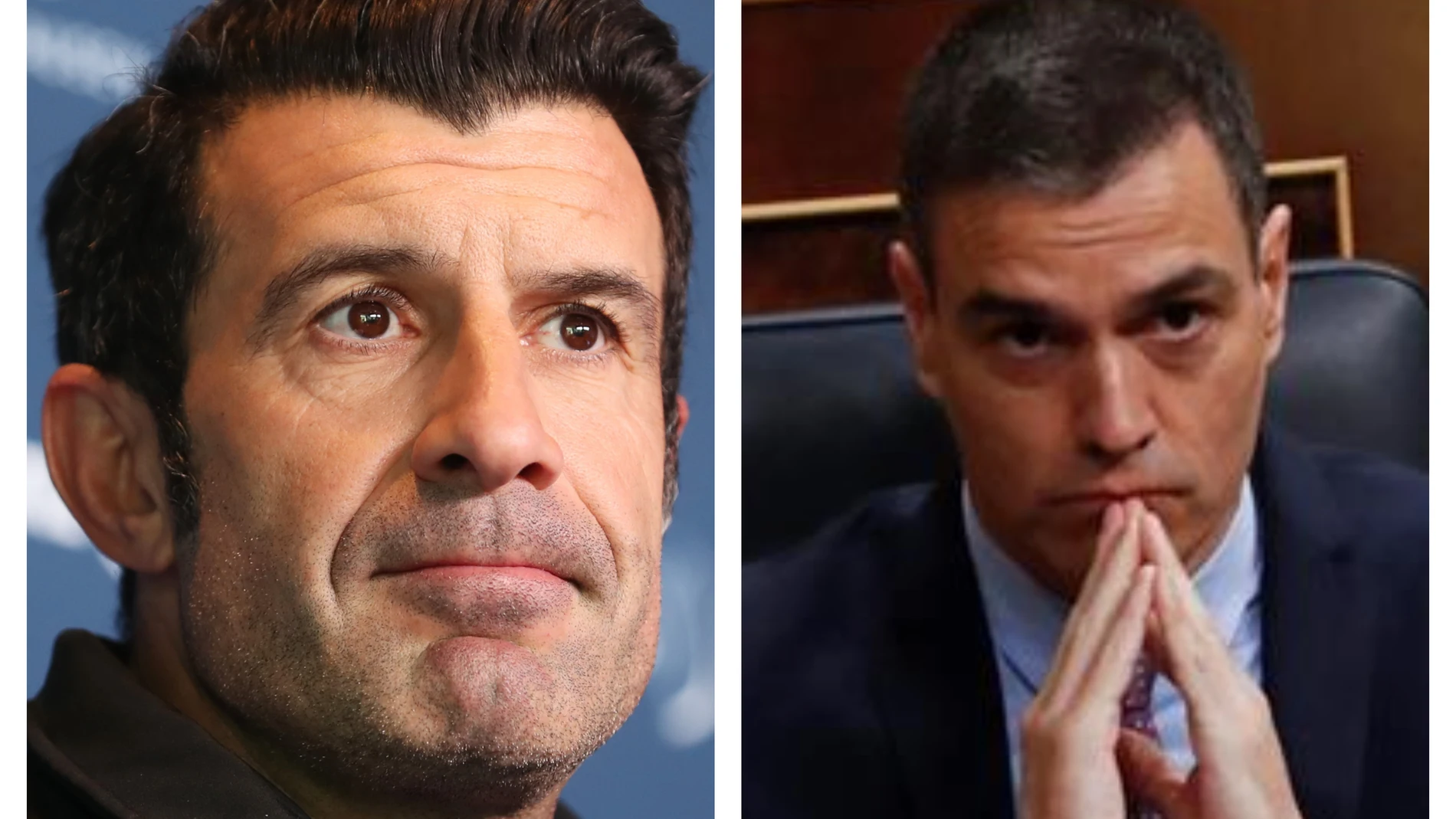 Luis Figo y Pedro Sánchez Luis Figo y Pedro Sánchez