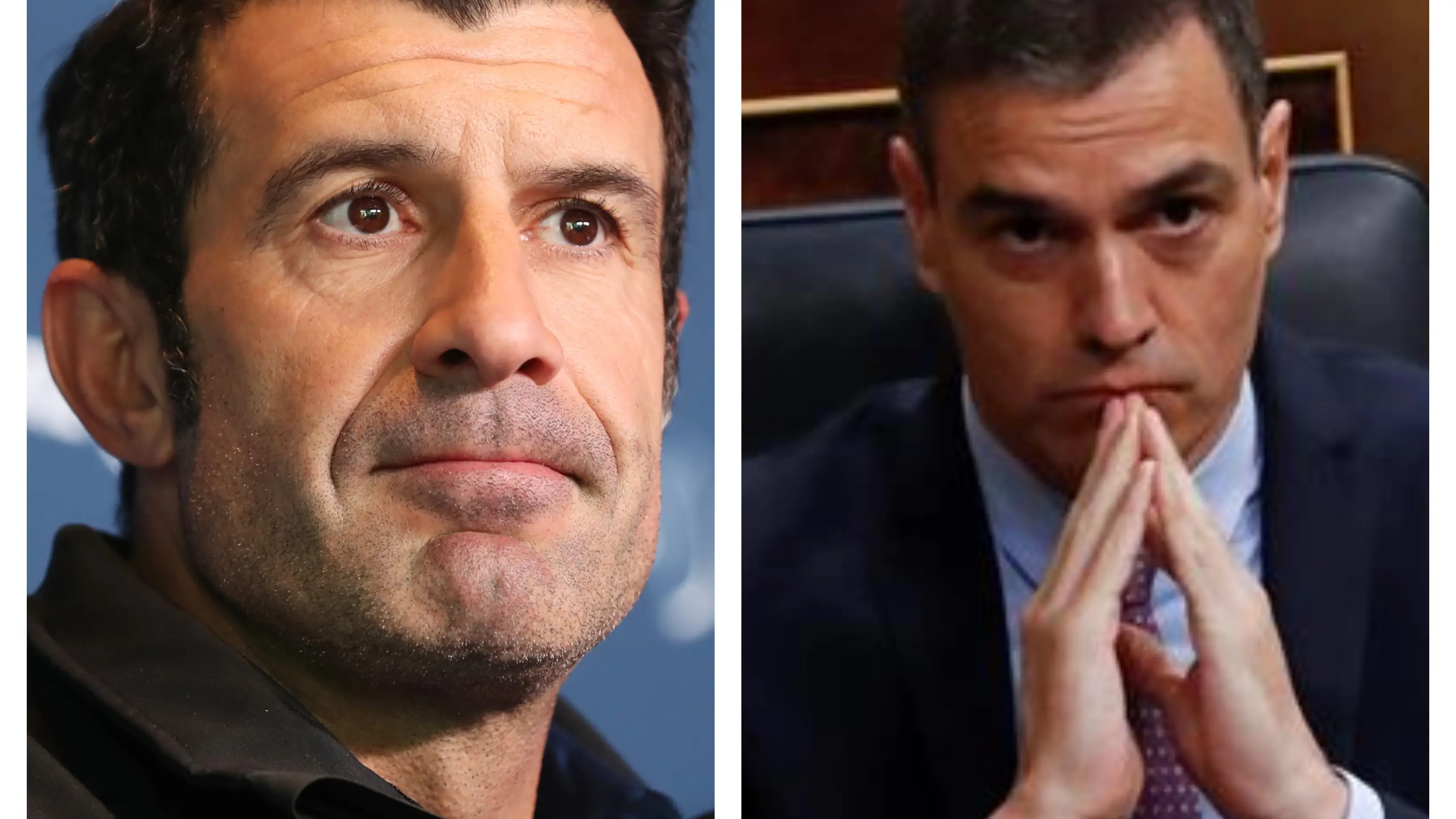Luis Figo y Pedro Sánchez Luis Figo y Pedro Sánchez