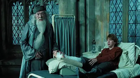 Dumbledore y Ron, mano a mano Dumbledore y Ron, mano a mano