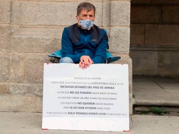 El hombre que ha iniciado la huelga de hambre en Lugo 