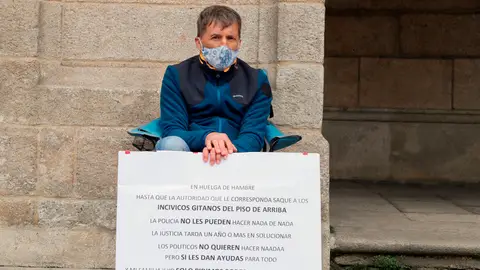 El hombre que ha iniciado la huelga de hambre en Lugo El hombre que ha iniciado la huelga de hambre en Lugo