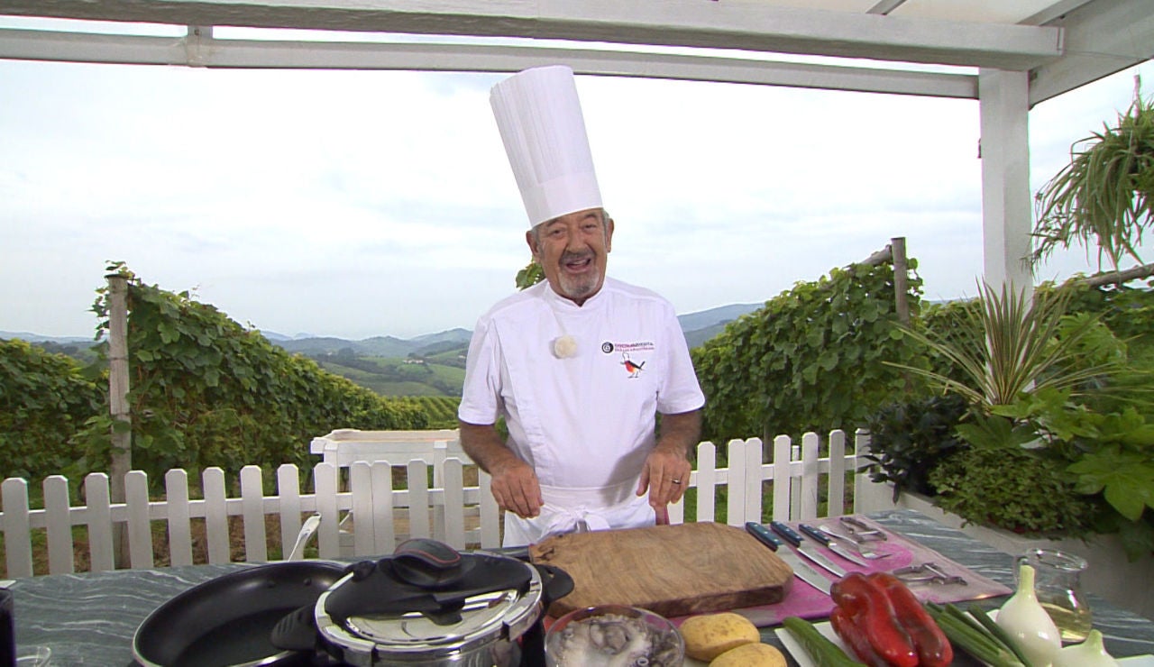 Karlos Arguiñano desvela el origen del frito de pulpo, un exquisito plato regional Karlos Arguiñano desvela el origen del frito de pulpo, un exquisito plato regional