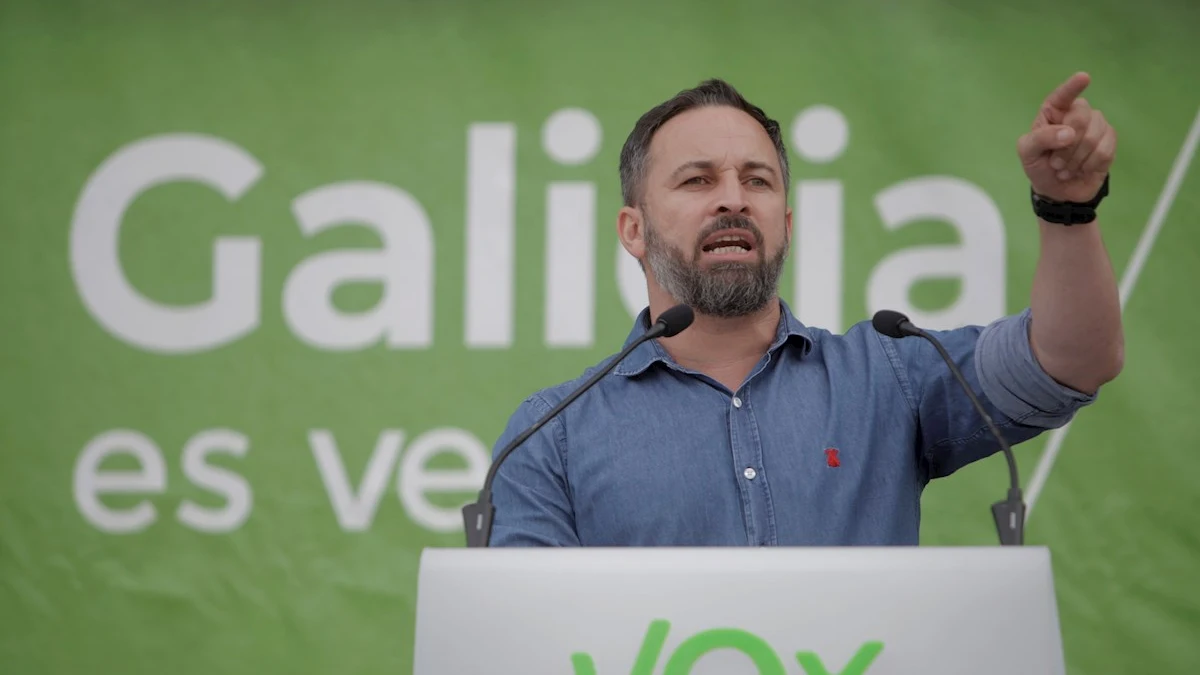Santiago Abascal en el acto de campaña de las elecciones gallegas 2020 Santiago Abascal en el acto de campaña de las elecciones gallegas 2020
