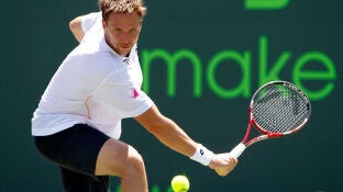 El tenista Robin S&ouml;derling, durante un partido 